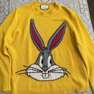Gucci Yellow Bugs Bunny Character Sweater Men's US L / EU 52-54 / 3